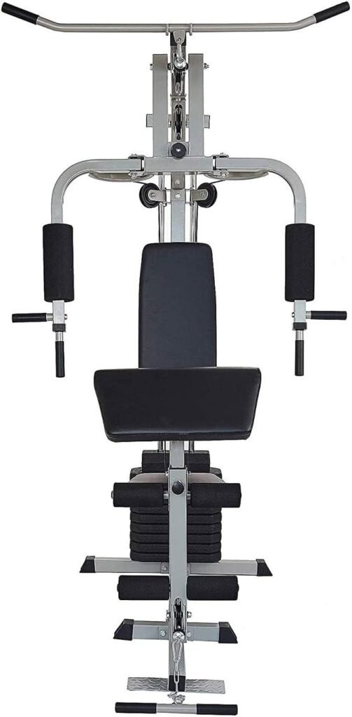 BalanceFrom Multifunctional Home Gym System Workout Station with Leg Extension and Preacher Curl, 122.5LB Weight Stack, Multiple Models