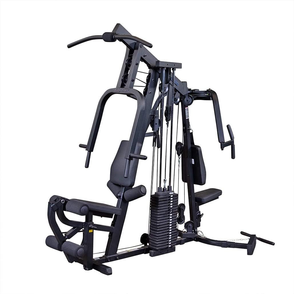 Body-Solid (EXM2500B/310) Multi-Station Home Gym Machine, Arm  Leg Strength Training Functional Exercise Workout Station, 310lbs. Red Weight Stack Without Leg Press