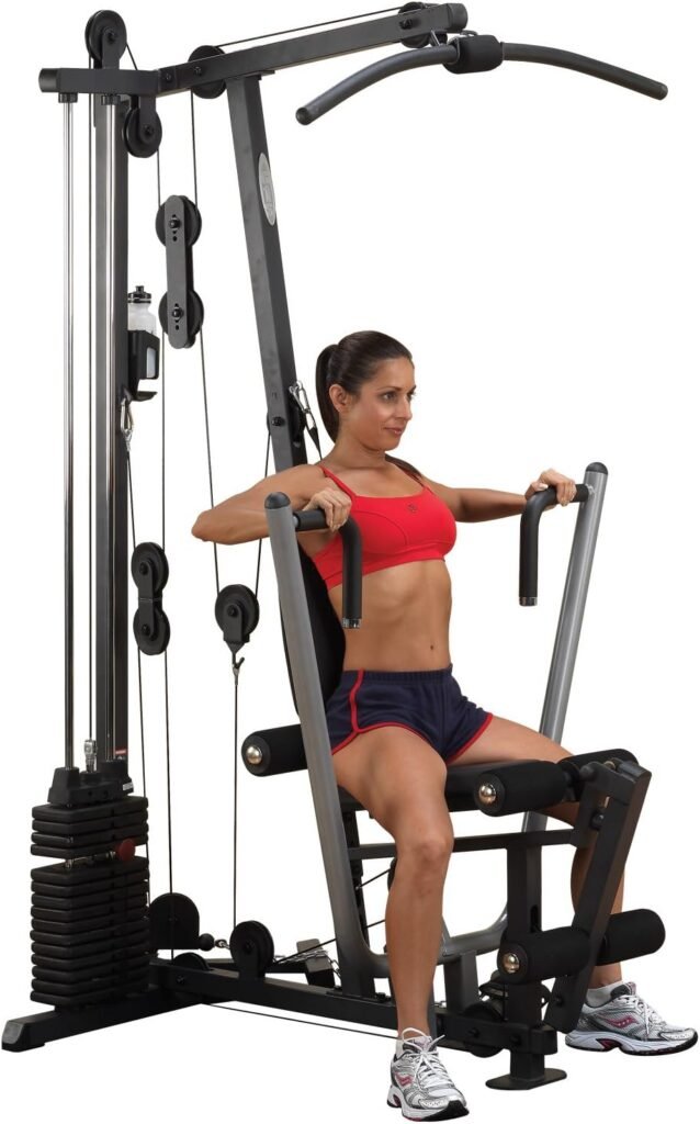 Body-Solid (G1S) Selectorized Weights Stack Home Gym Machine, Arm  Leg Strength Training