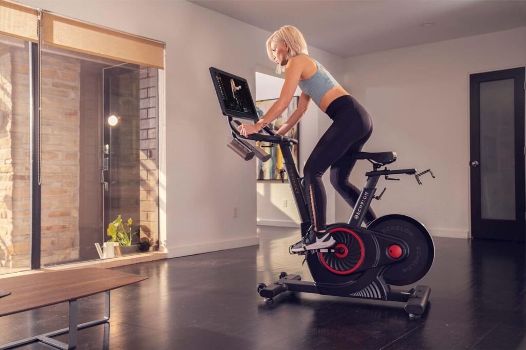 Echelon Fitness - Exercise Bike - Smart Connect Workout Bike - Magnetic Resistance Mechanism - Stationary Bikes with Speed Monitor  Adjustable Seat - Indoor Bike - Bluetooth Connectivity -136 KG