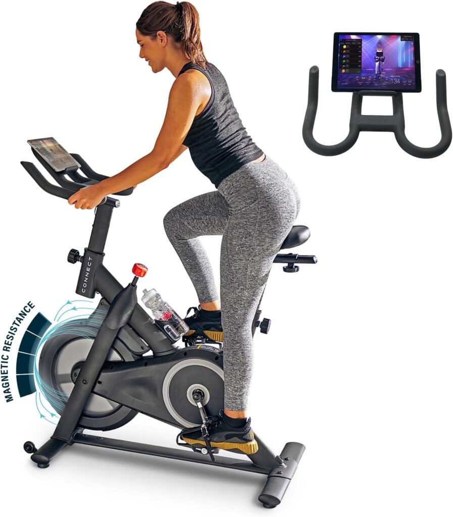 Echelon Fitness - Exercise Bike - Smart Connect Workout Bike - Magnetic Resistance Mechanism - Stationary Bikes with Speed Monitor  Adjustable Seat - Indoor Bike - Bluetooth Connectivity -136 KG