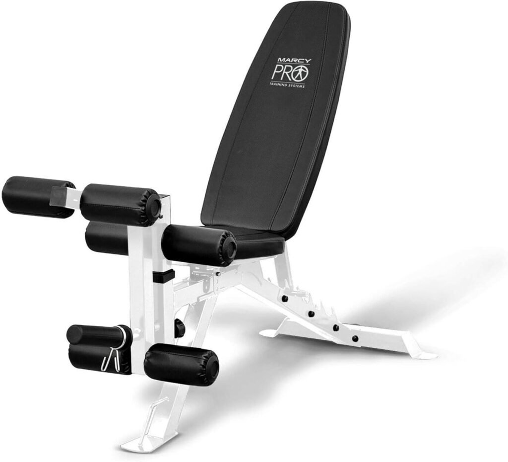 Marcy Pro Foldable and Adjustable Multipurpose Strength and Weight Training Folding Bench for Home and Gyms