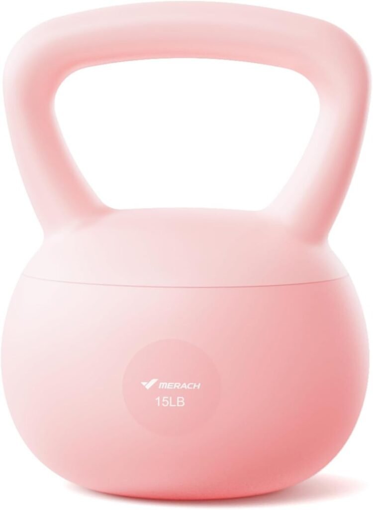 MERACH Soft Kettlebell, Non-Slip Wide-Grip Handle, Soft Cushioned Horizontal Base, Filled with Fine Mineral Sand, Premium Kettle Bell for Safe Strength Training