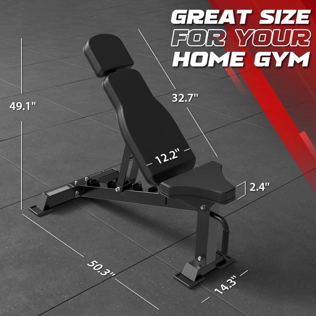 Mikolo Smith Machine Home Gym, 2200lbs Squat Rack with LAT-Pull Down System  Cable Crossover Machine, Training Equipment with Adjustable Weight Bench