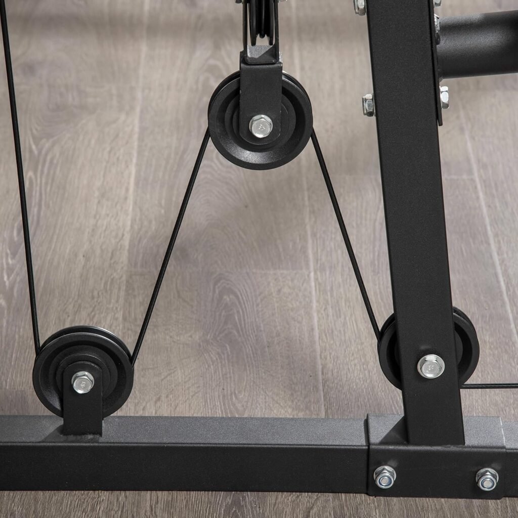 Soozier Home Gym System, Multifunction Workout Station with 100Lbs Weight Stack, 100Lbs Resistance for Full Body Workout Machine