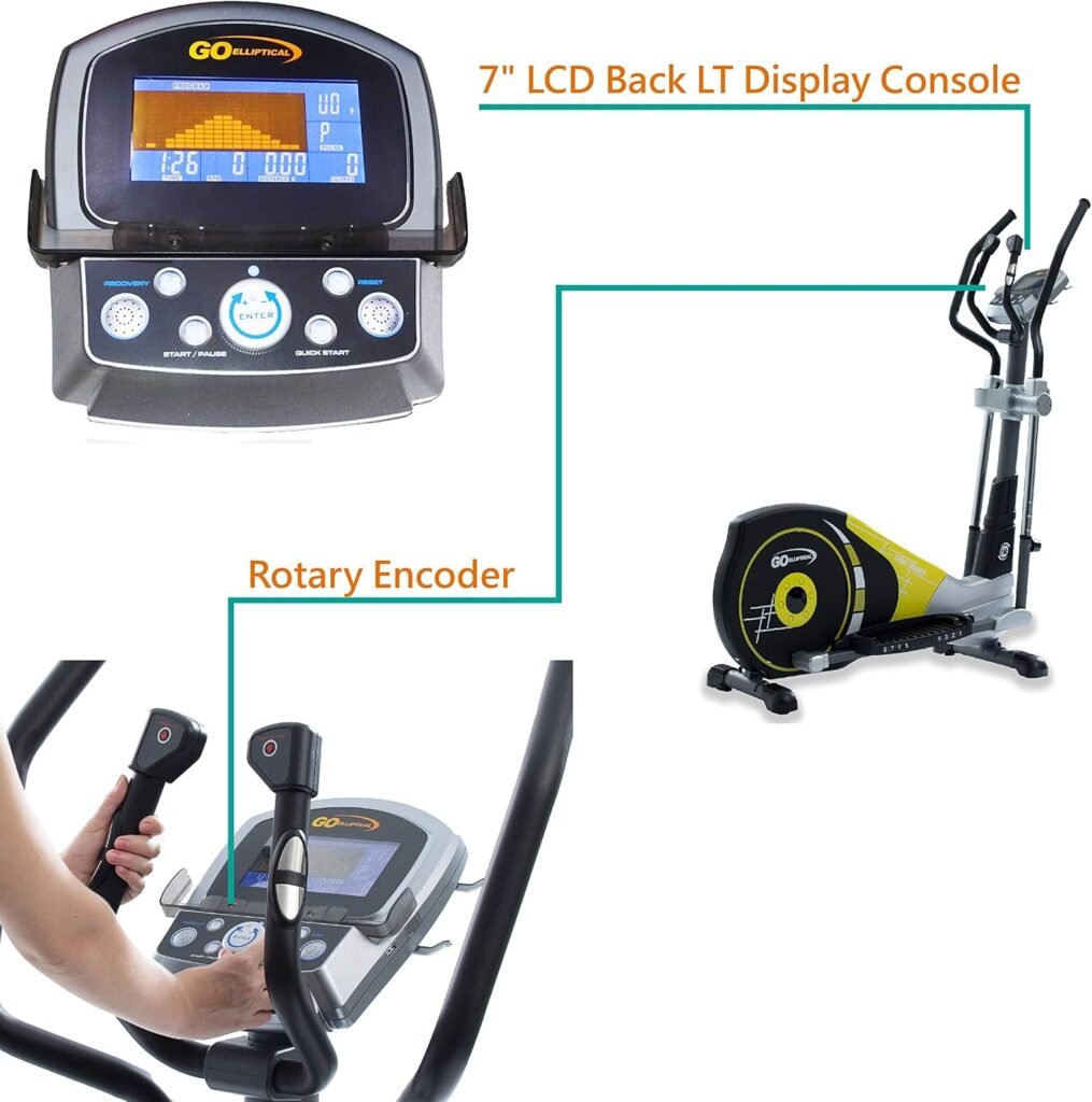 V-450X Standard Stride 18” Programmable Elliptical Exercise Cross Trainer with Adjustable Arms and Pedals and HRC Control Program for Cardio Fitness Strength Conditioning Workout