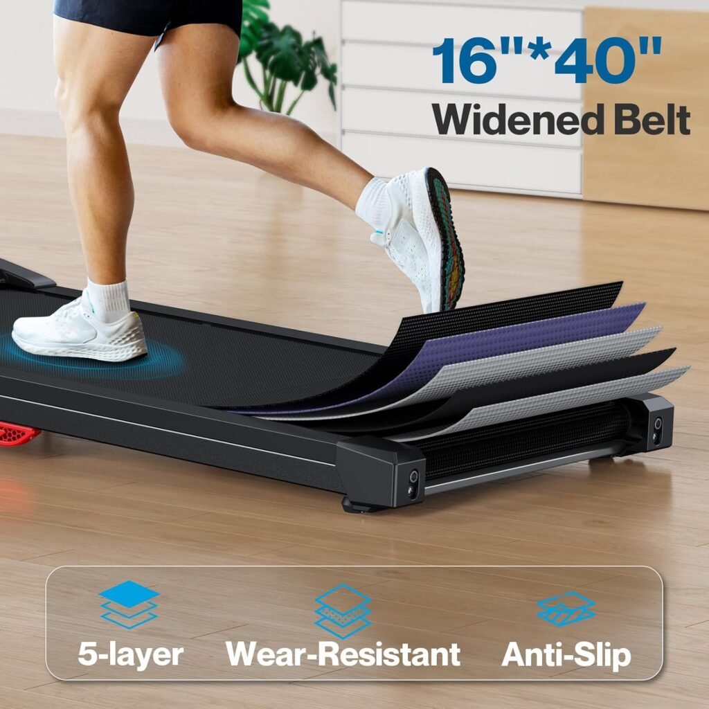 Walking Pad with Incline, Under Desk Treadmill for Home Office, 2.5HP 10% Incline Voice Control Smart Treadmills Compatible with WELLFIT KINOMAP APP for Home/Office - 300 LB Capacity