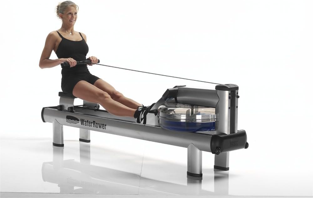 WaterRower M1 Hi Rise Rowing Machine with S4 Monitor | USA Made | Original Handcrafted Erg Machine for Home Use  Gym | Best Warranty