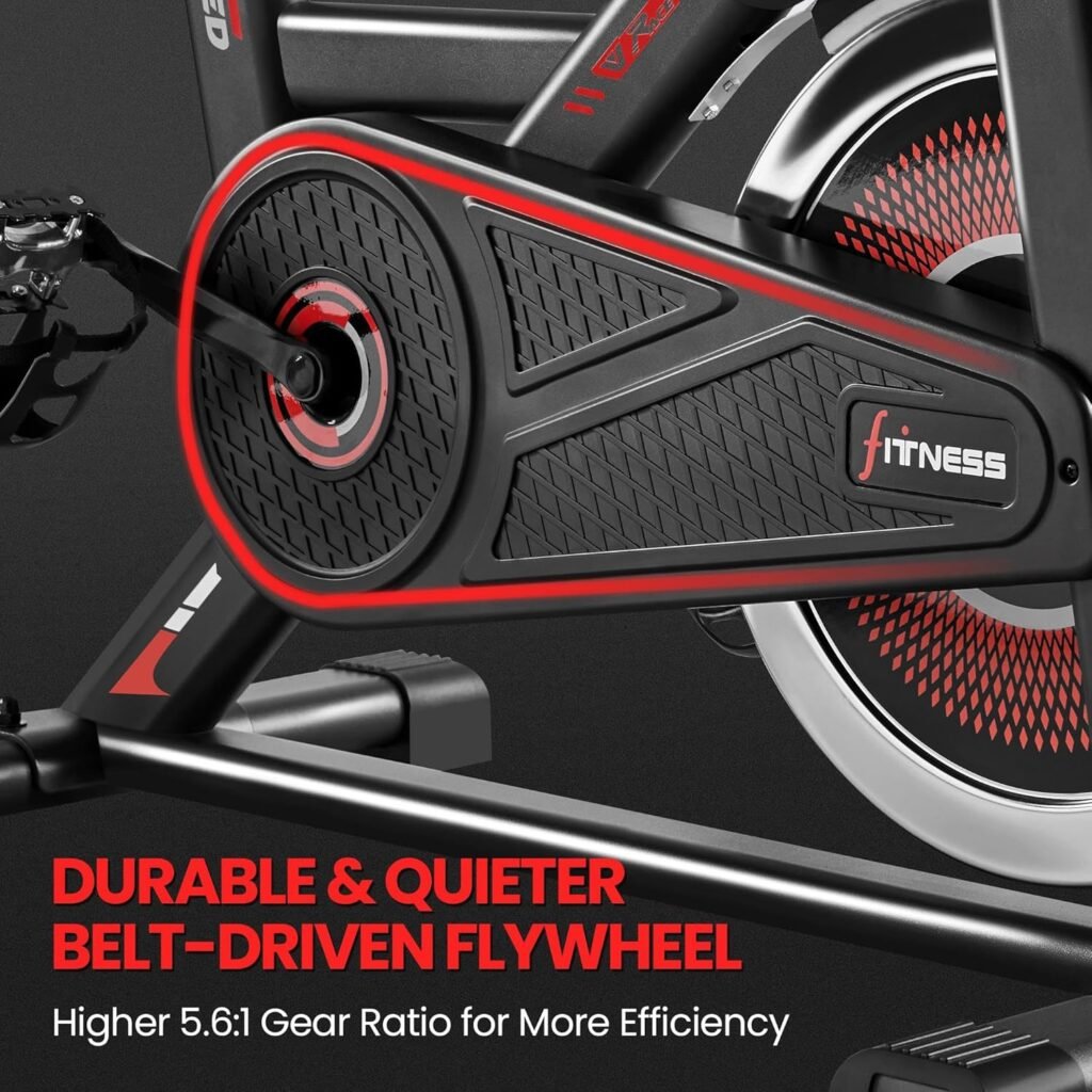 Yaheetech Exercise Bike Stationary Bikes for Home Cardio Equipment for Home Gym Bike Workout Machine with Flywheel, Adjustable Resistance, Seat Cushion and LCD Display, 243lb Weight Capacity