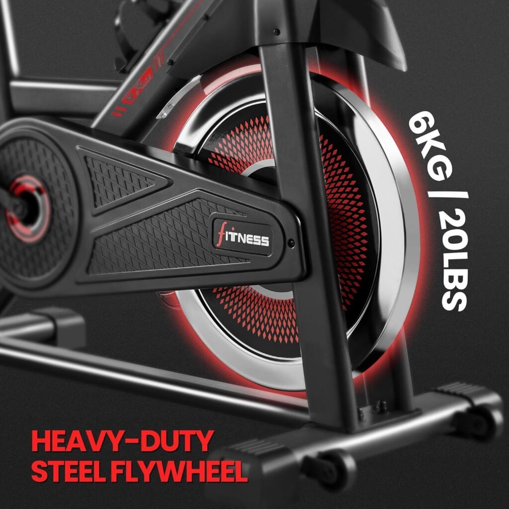 Yaheetech Exercise Bike Stationary Bikes for Home Cardio Equipment for Home Gym Bike Workout Machine with Flywheel, Adjustable Resistance, Seat Cushion and LCD Display, 243lb Weight Capacity