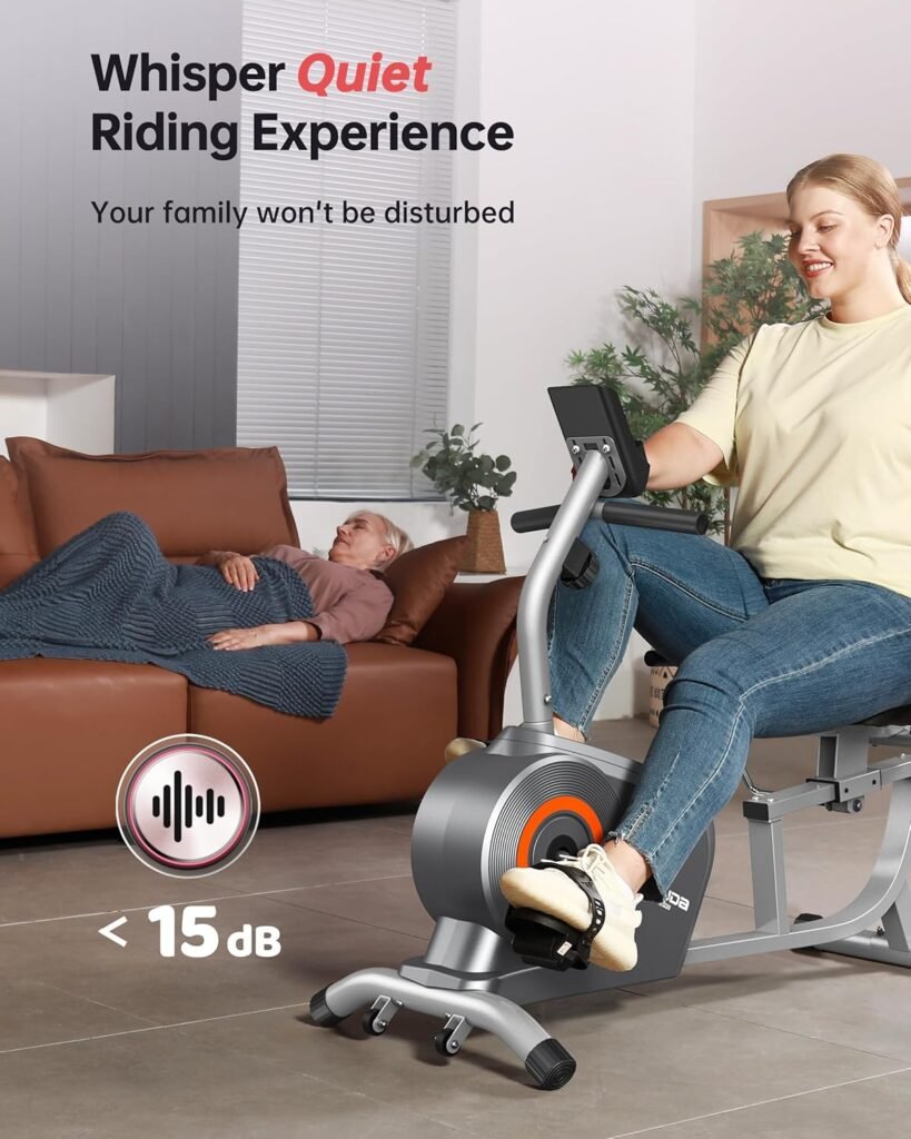 YOSUDA Recumbent Exercise Bike for Adults Seniors with Quick Adjust Seat, 350LB Capacity  16-level Resistance