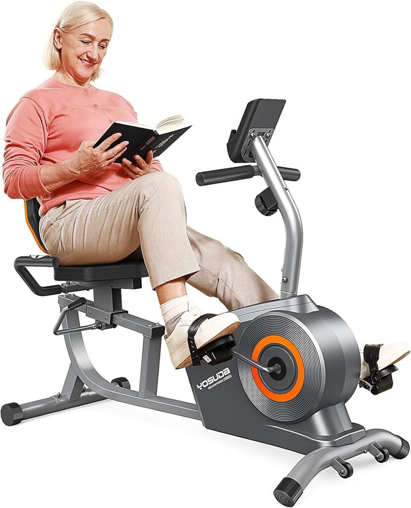 YOSUDA Recumbent Exercise Bike for Adults Seniors with Quick Adjust Seat, 350LB Capacity  16-level Resistance